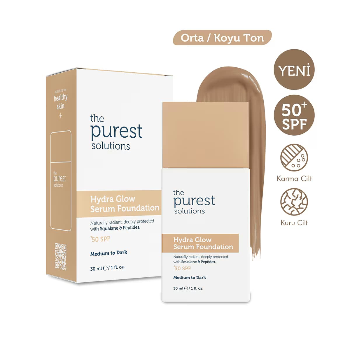 The Purest Solutions Hydra Serum Fondöten Medium 30 ml