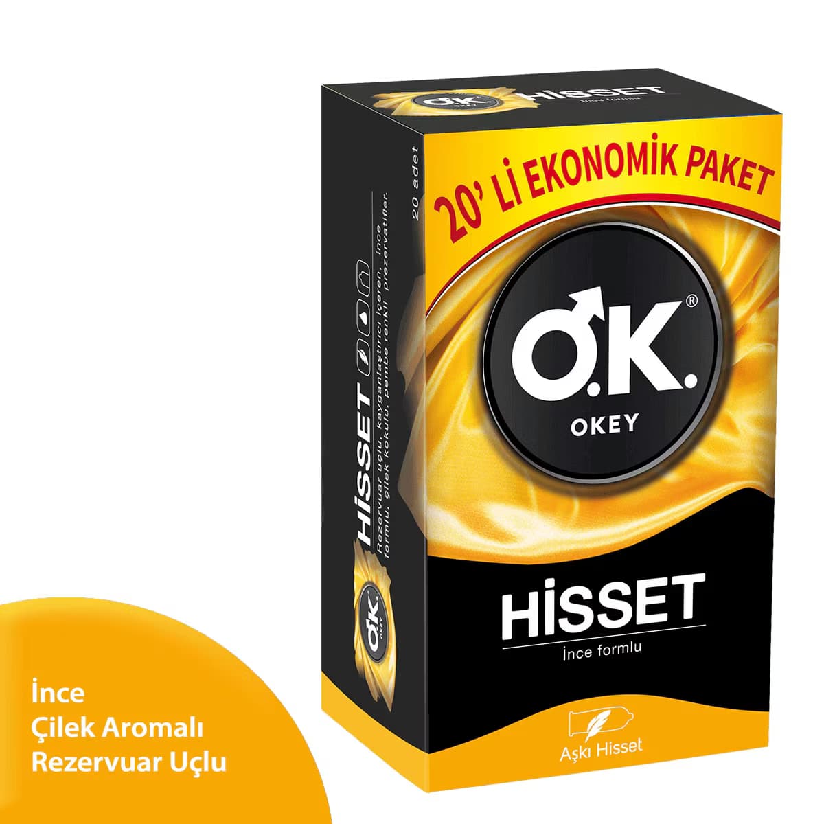Okey Hisset Ekonomik Paket Prezervatif 20 Adet
