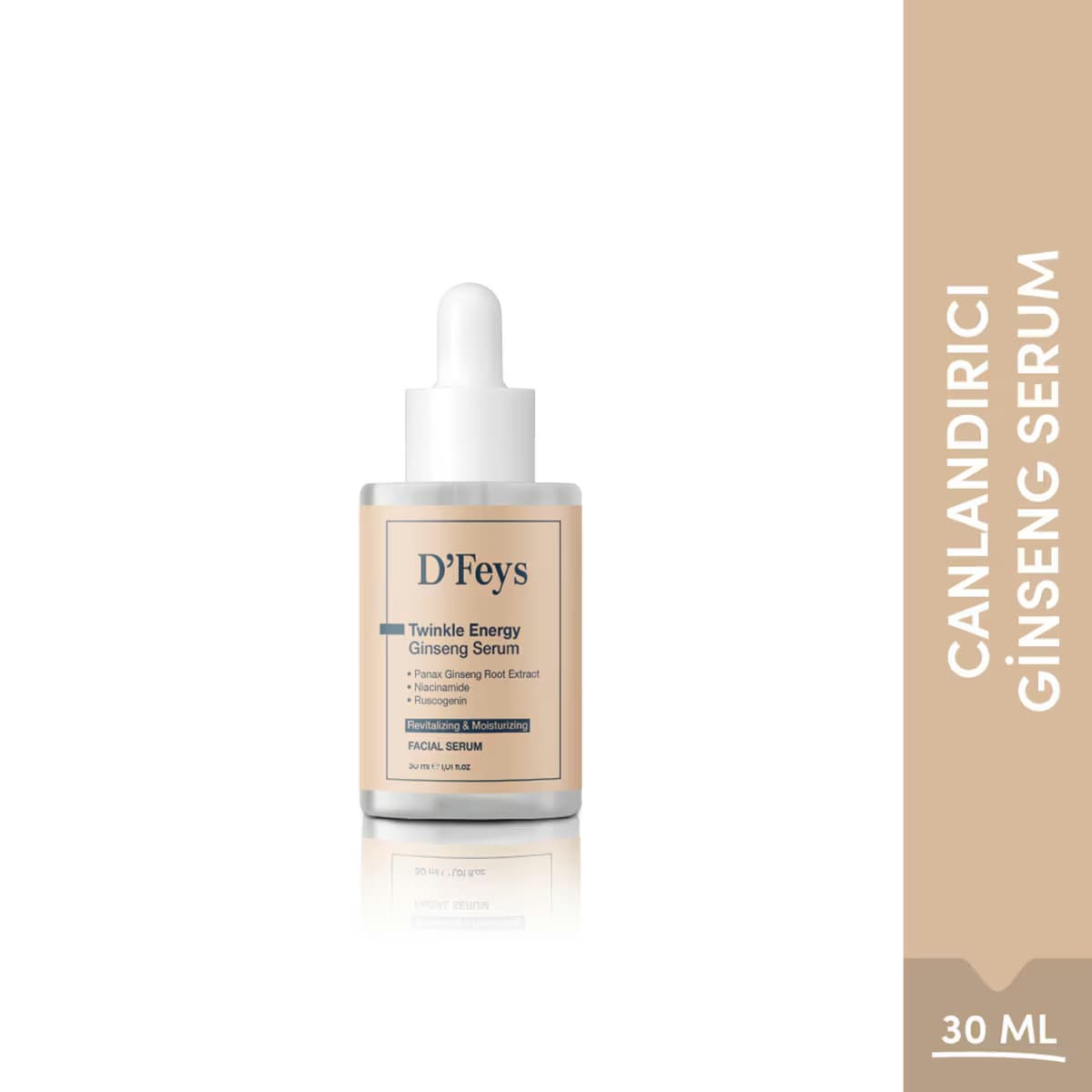 D'Feys Ferahlatıcı ve Canlandırıcı Ginseng Serum 30 ml