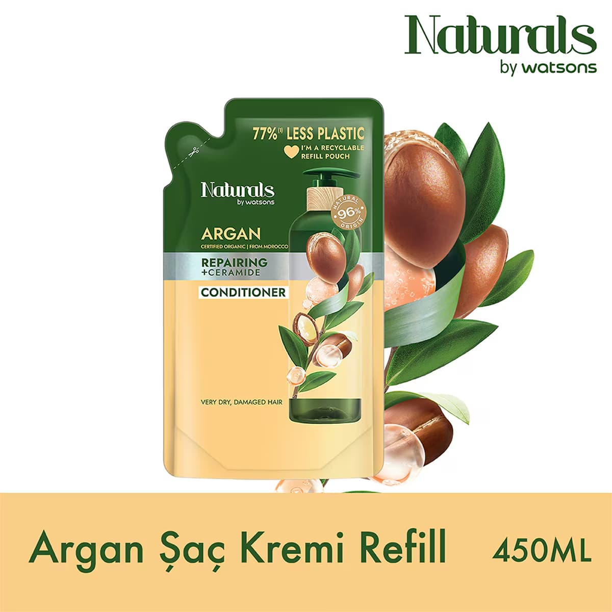 Naturals By Watsons Argan Saç Kremi Refill 450 ml