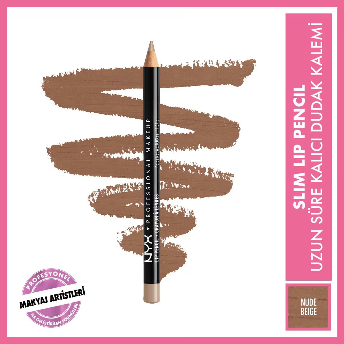 Nyx Professional Makeup Slim Lip Kalem Nude Beige