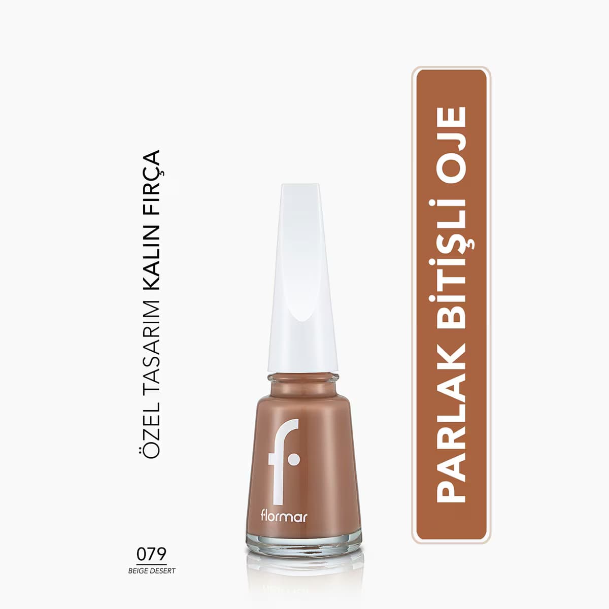 Flormar Nail Enamel Yoğun Pigmentli Parlak Oje No: 079 Beige Desert