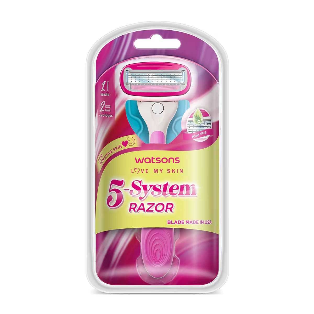 Watsons Kadın 5 Bıçaklı Tıraş Makinesi + 2 Yedek Tıraş Bıçağı