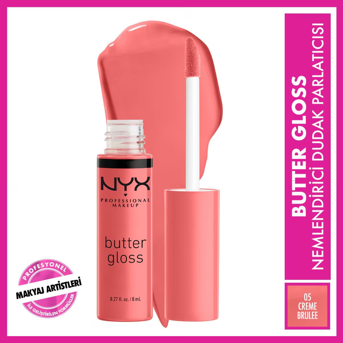 Nyx Professional Makeup Butter Gloss Dudak Parlatıcısı Crème Brulée