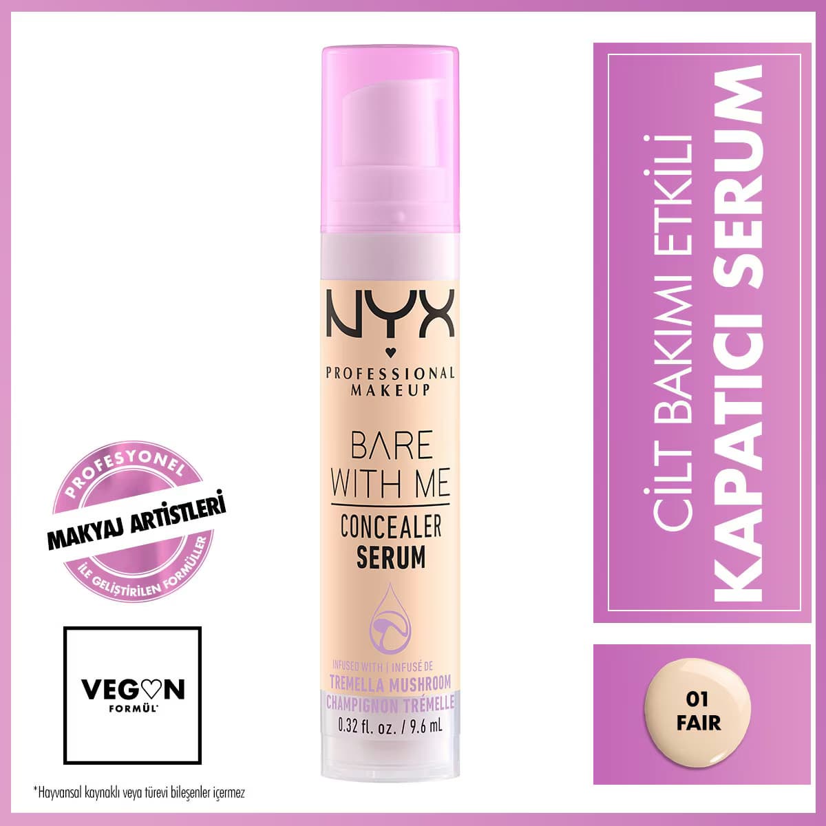 Nyx Professional Makeup Bare With Me Kapatıcı Serum 01 Fair