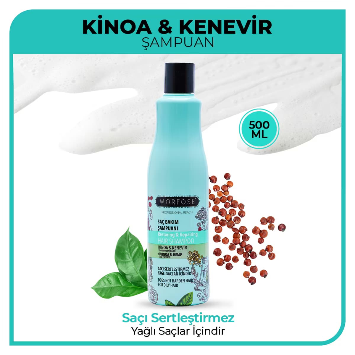 Morfose Saç Bakım Şampuani Kinoa&Kenevir 500 ml