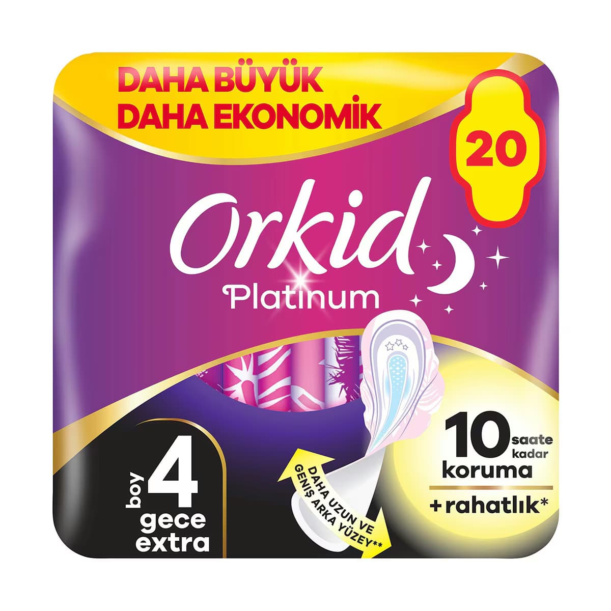 Orkid Platinum Dörtlü Gece Extra 20'li