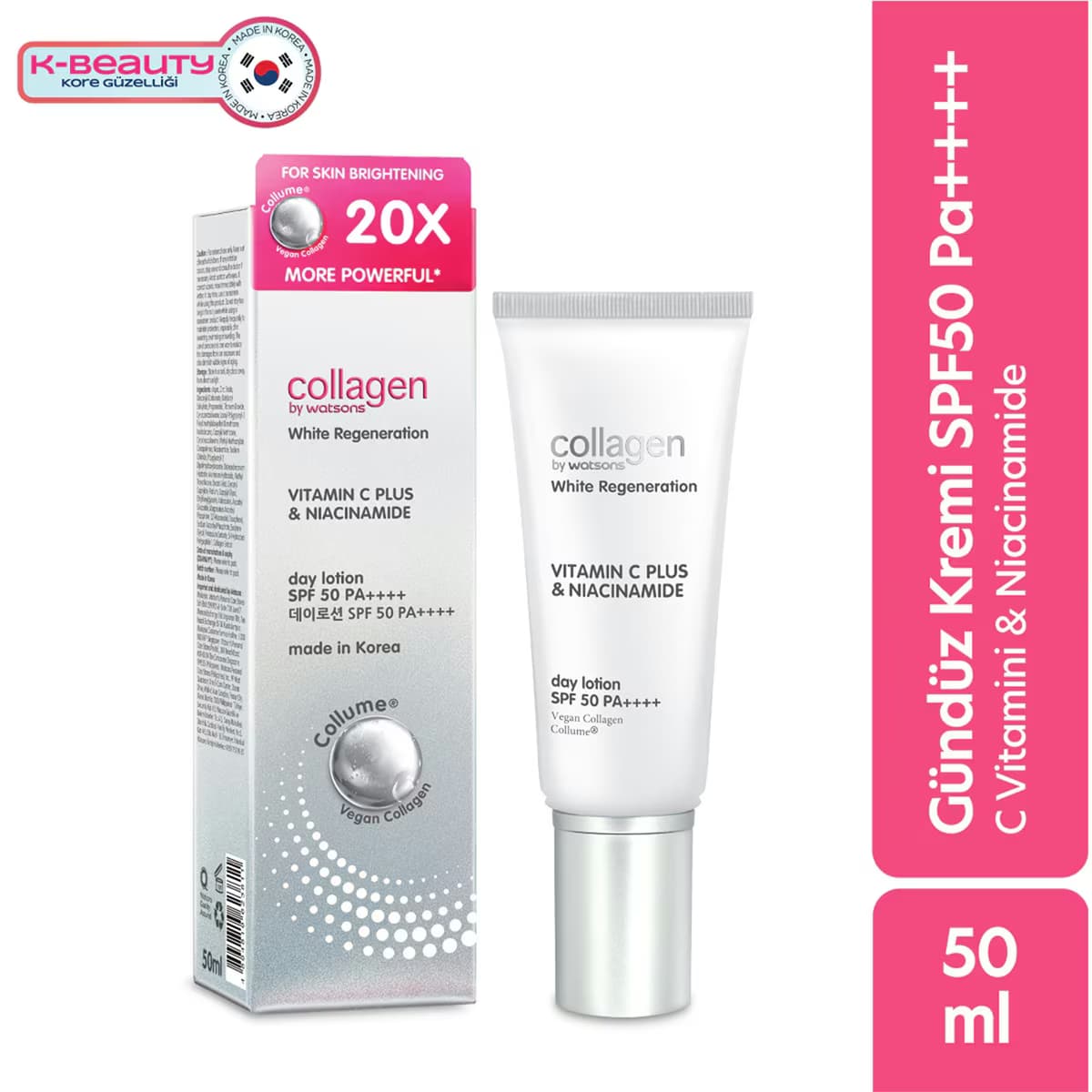 Collagen By Watsons White Regeneration Gündüz Losyon Spf50 Pa++++ 50 ml