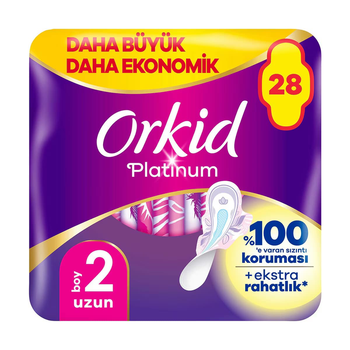 Orkid Platinum Uzun Hijyenik Ped 28 Adet