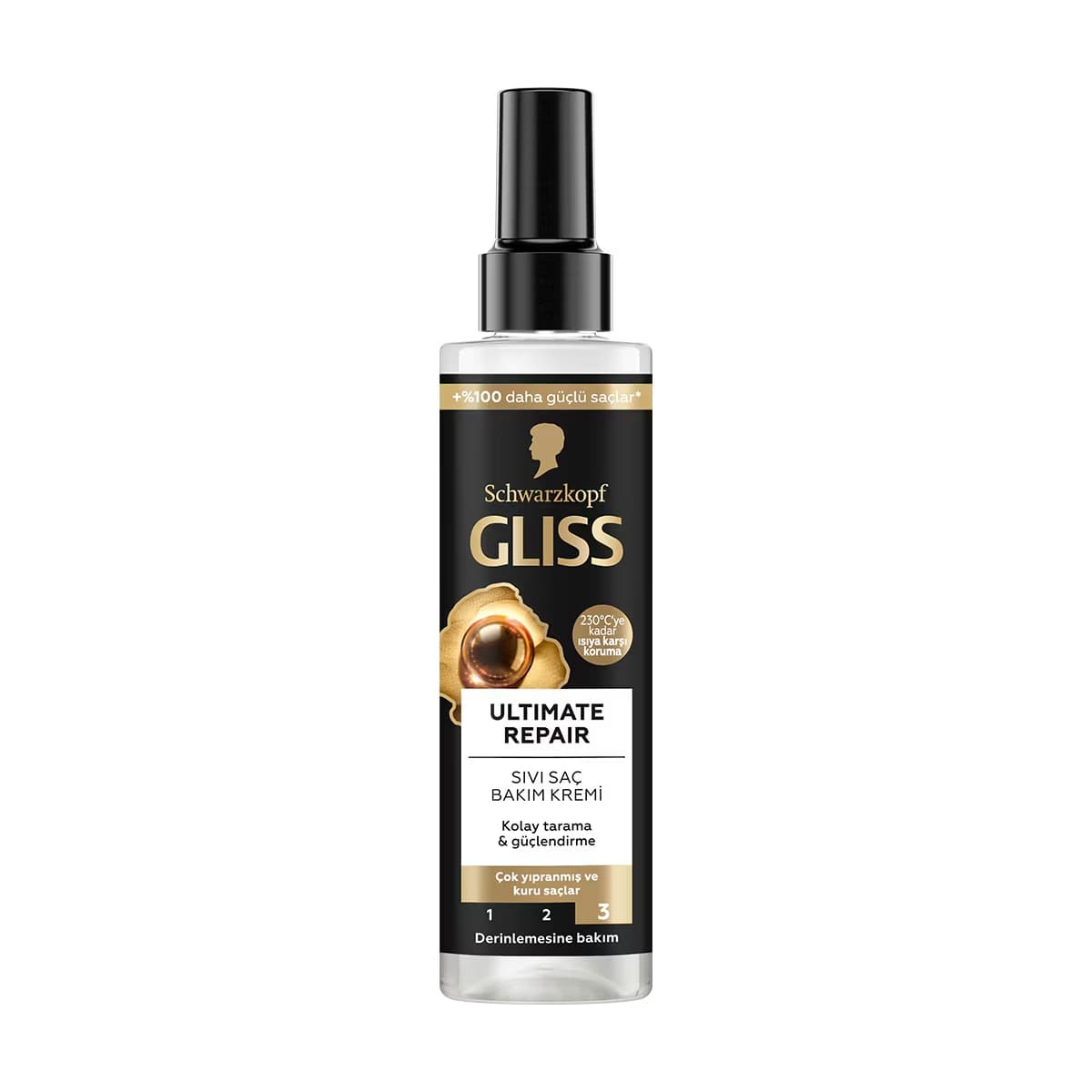 Gliss Ultimate Repair Güçlendirici Sıvı Saç Kremi Sıvı Keratin ve Siyah İnci Özü ile 200 ml