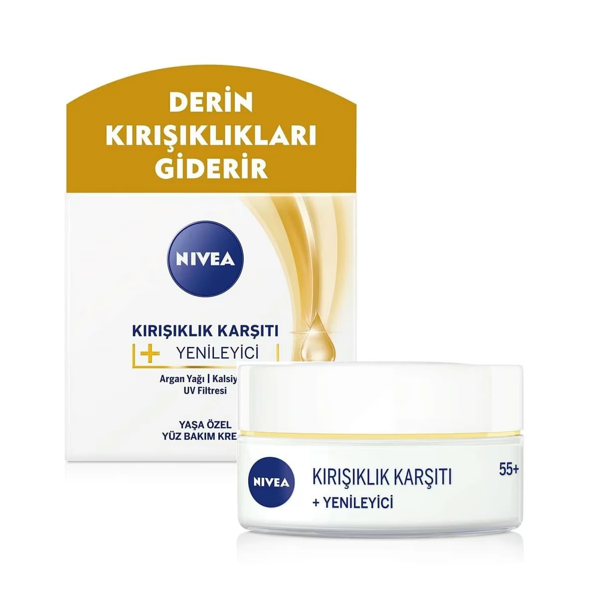 Nivea Yüz Kremi Kırışıklık Karşıtı + Yenileyici 55+ 50 ml