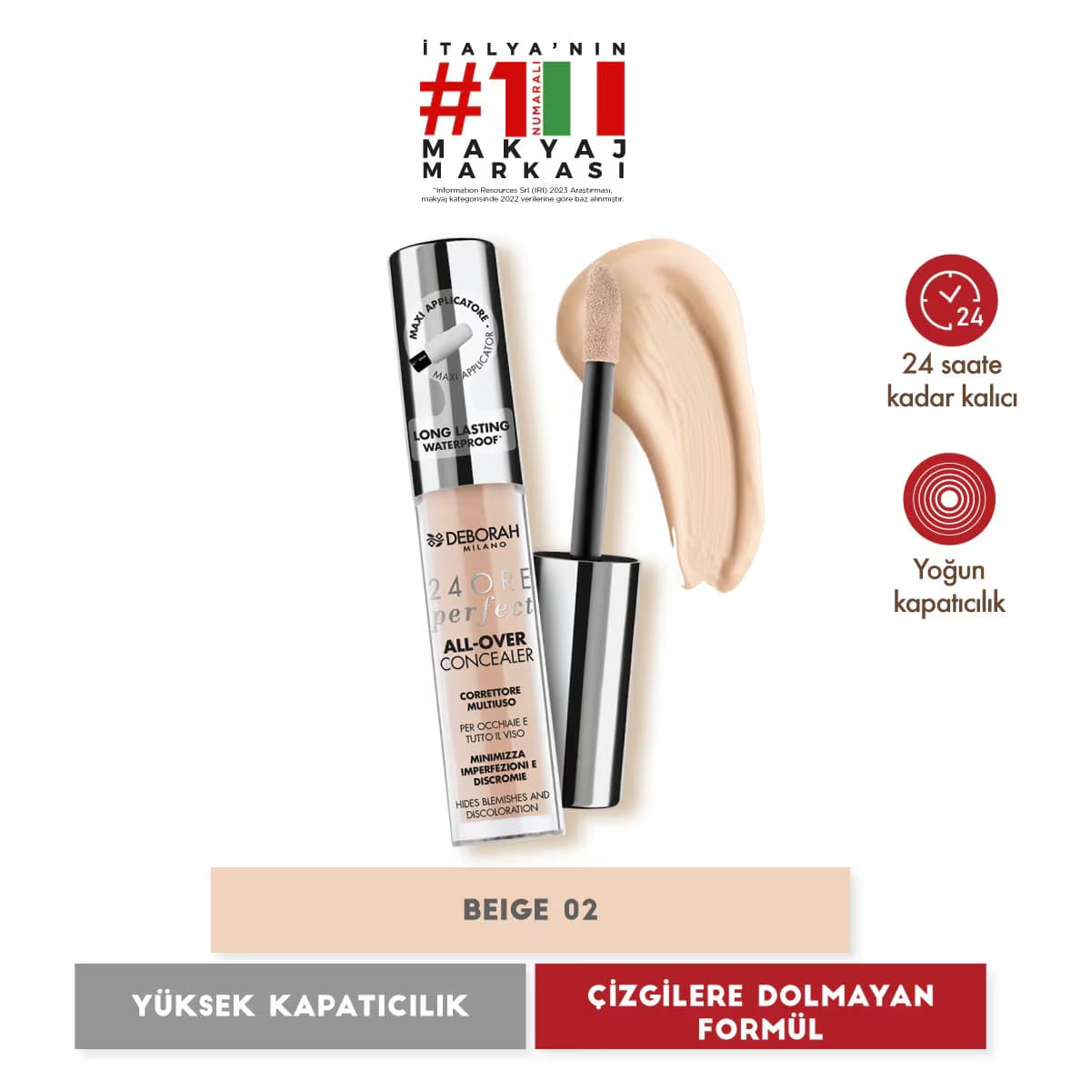 Deborah 24Ore All Over Kapatıcı Waterproof 02 Beige