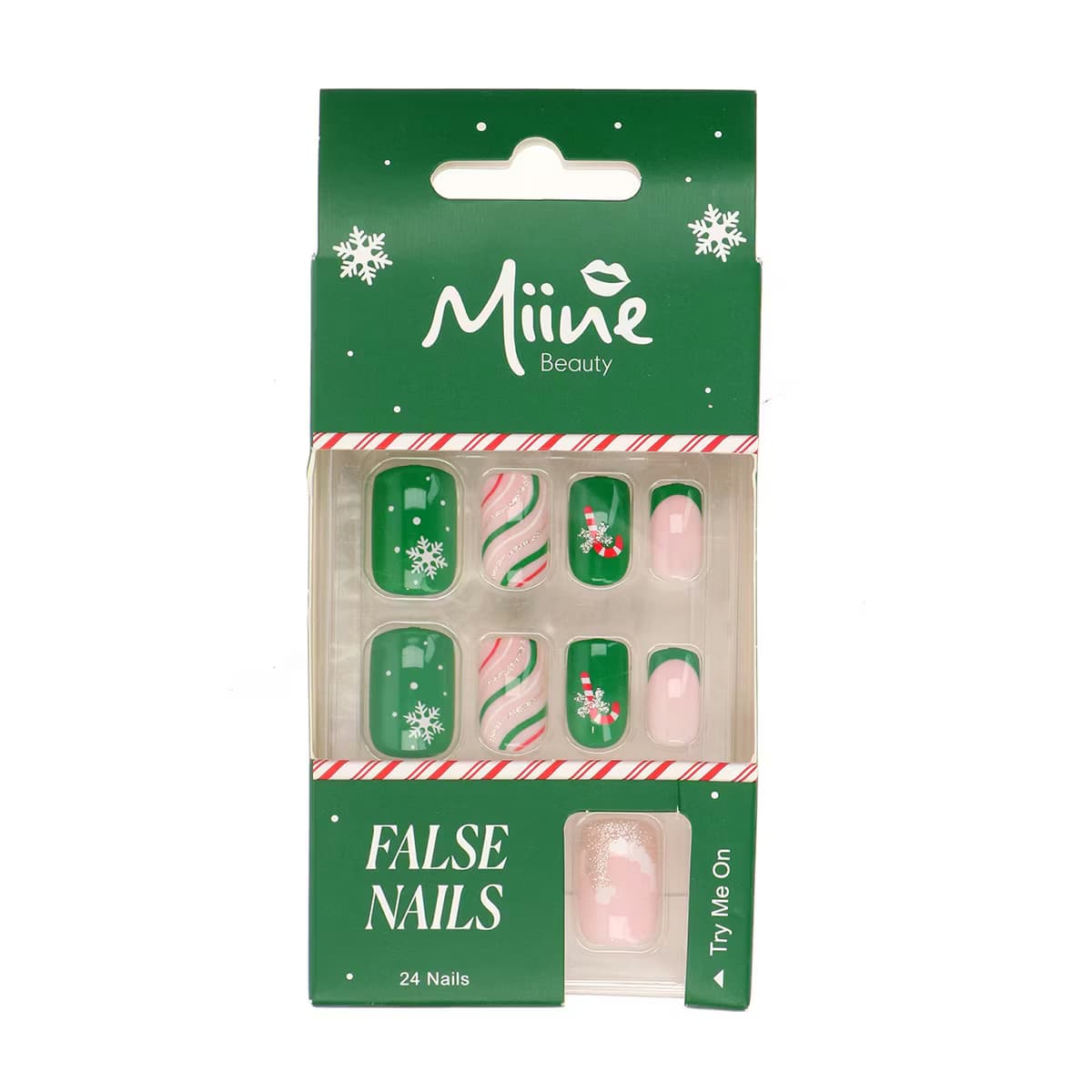 Miine New Year Takma Tırnak Green 24'lü