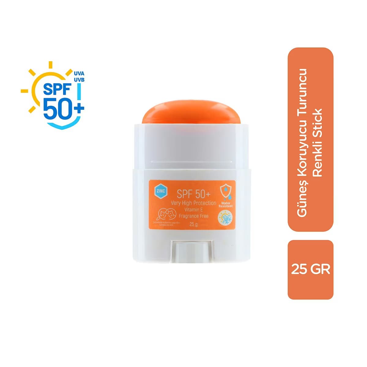 Bilge Öztürk Renkli Güneş Koruyucu Stick Turunc Spf50 25 gr