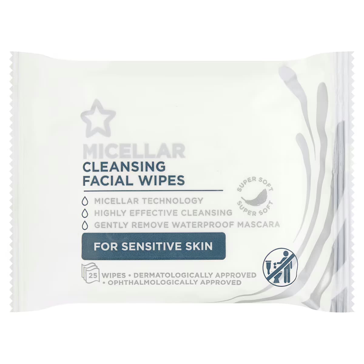 Superdrug Micellar Water Facial Cleansing Wipes 25 Adet