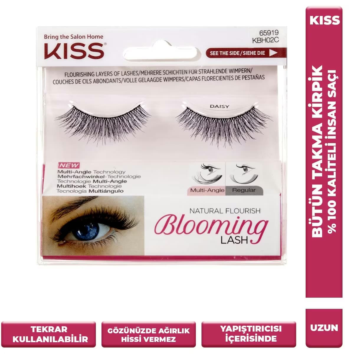 Kiss Blooming Lash Daisy Bütün Takma Kirpik Tekrar Kullanılabilir