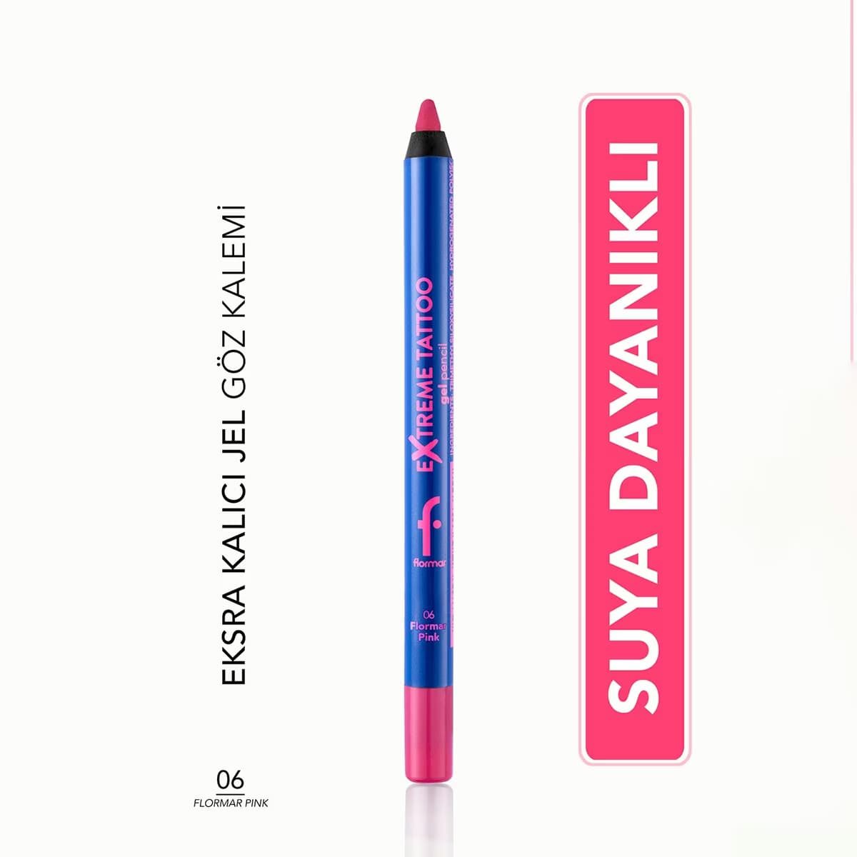 Flormar Extreme Tattoo Gel Göz Kalemi Pink 06