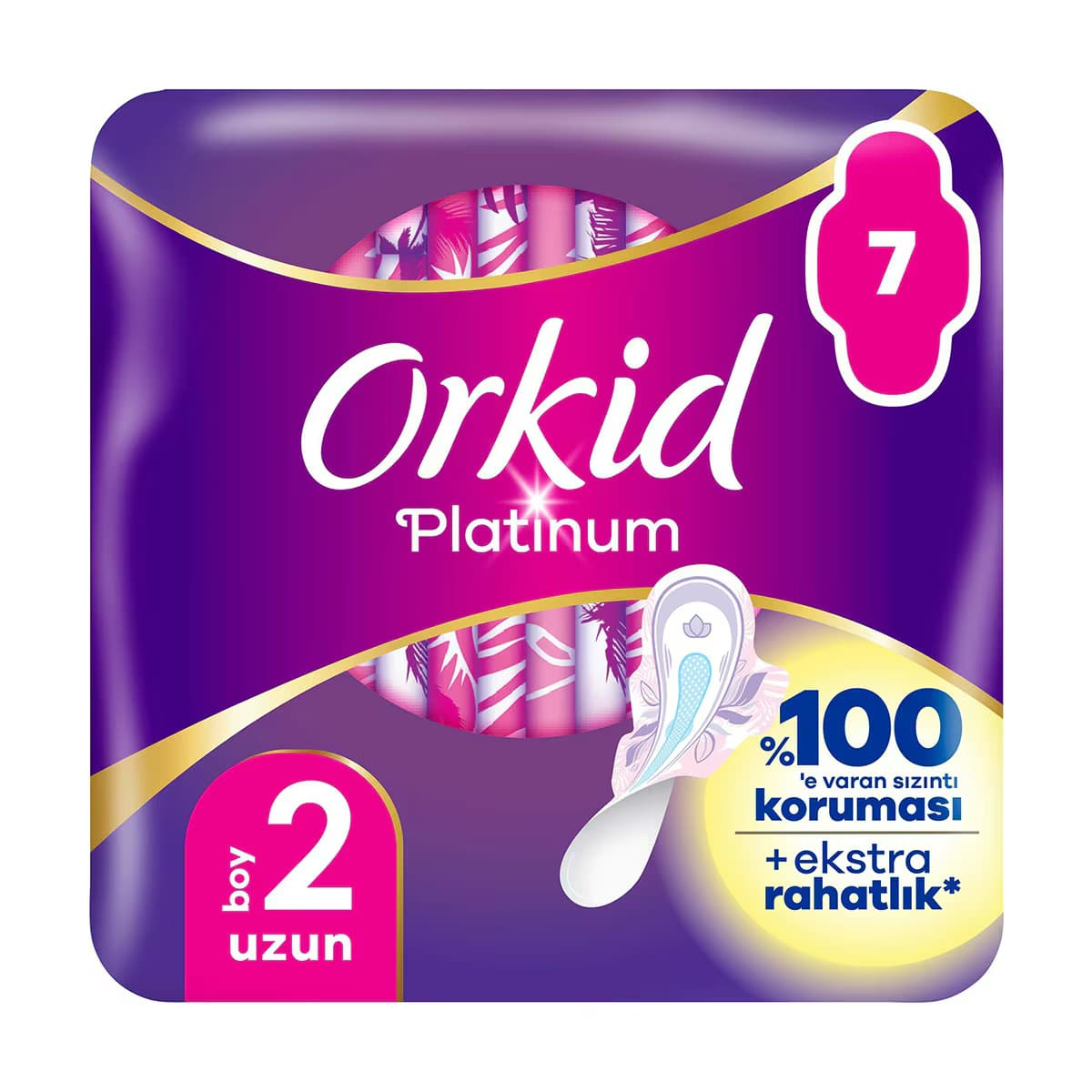 Orkid Platinum Hijyenik Ped Uzun Tekli Paket 7 Ped
