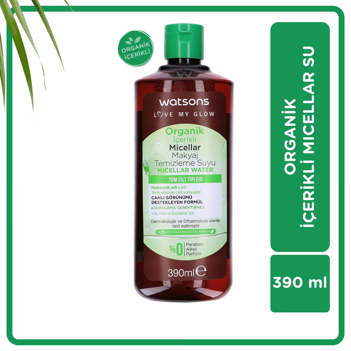 Watsons Organik Micellar Temizleme Suyu 390 ml