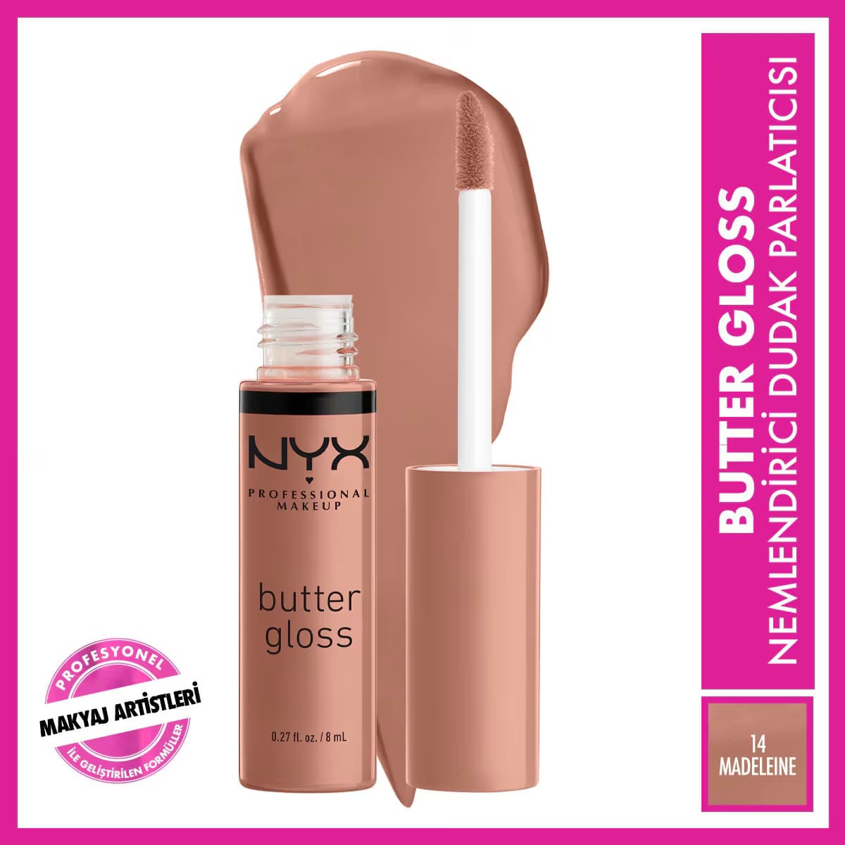 Nyx Professional Makeup Butter Gloss Dudak Parlatıcısı Madeleine