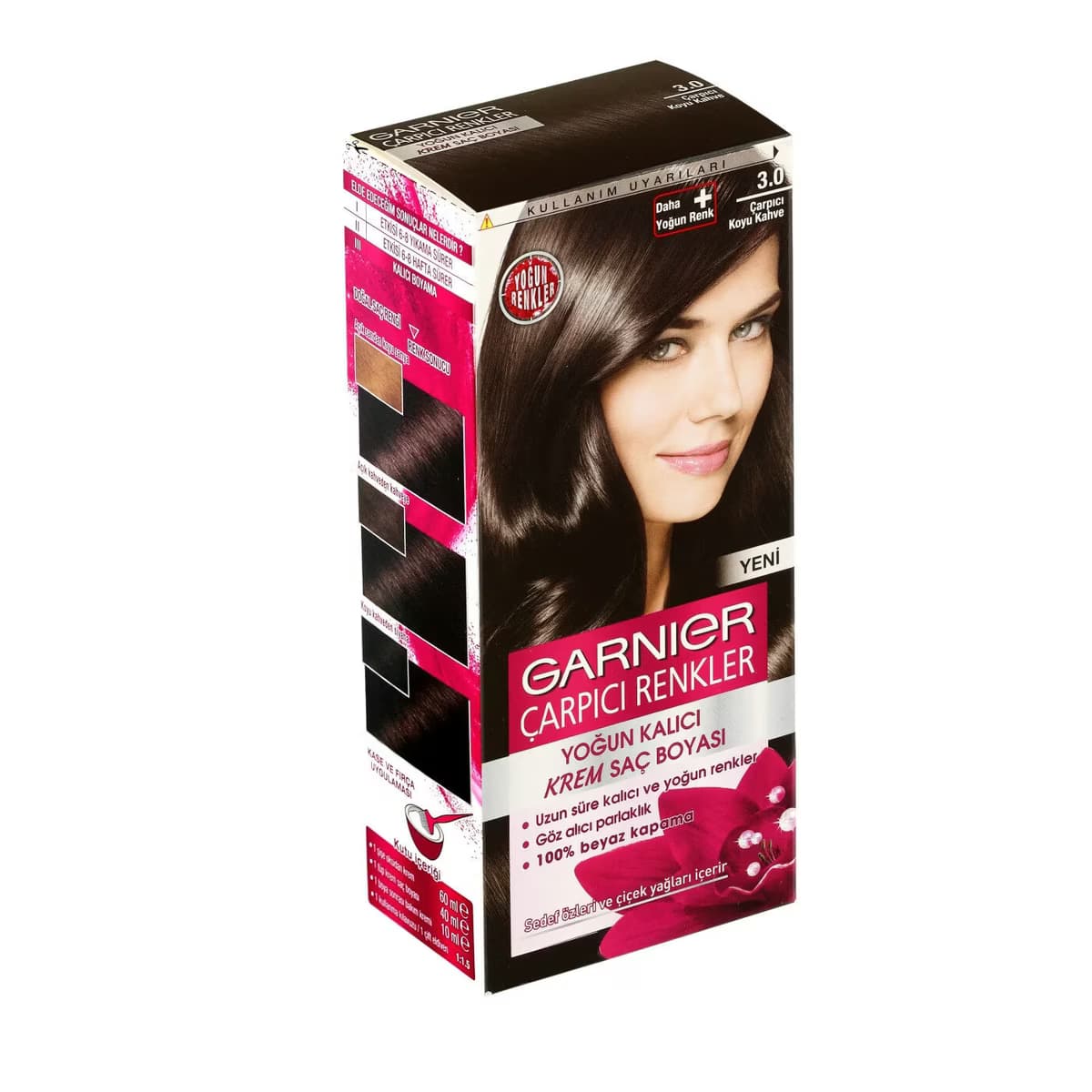 Garnier Saç Boyası Color Natural Çarpıcı Renkler Renk 3.0 Kahve