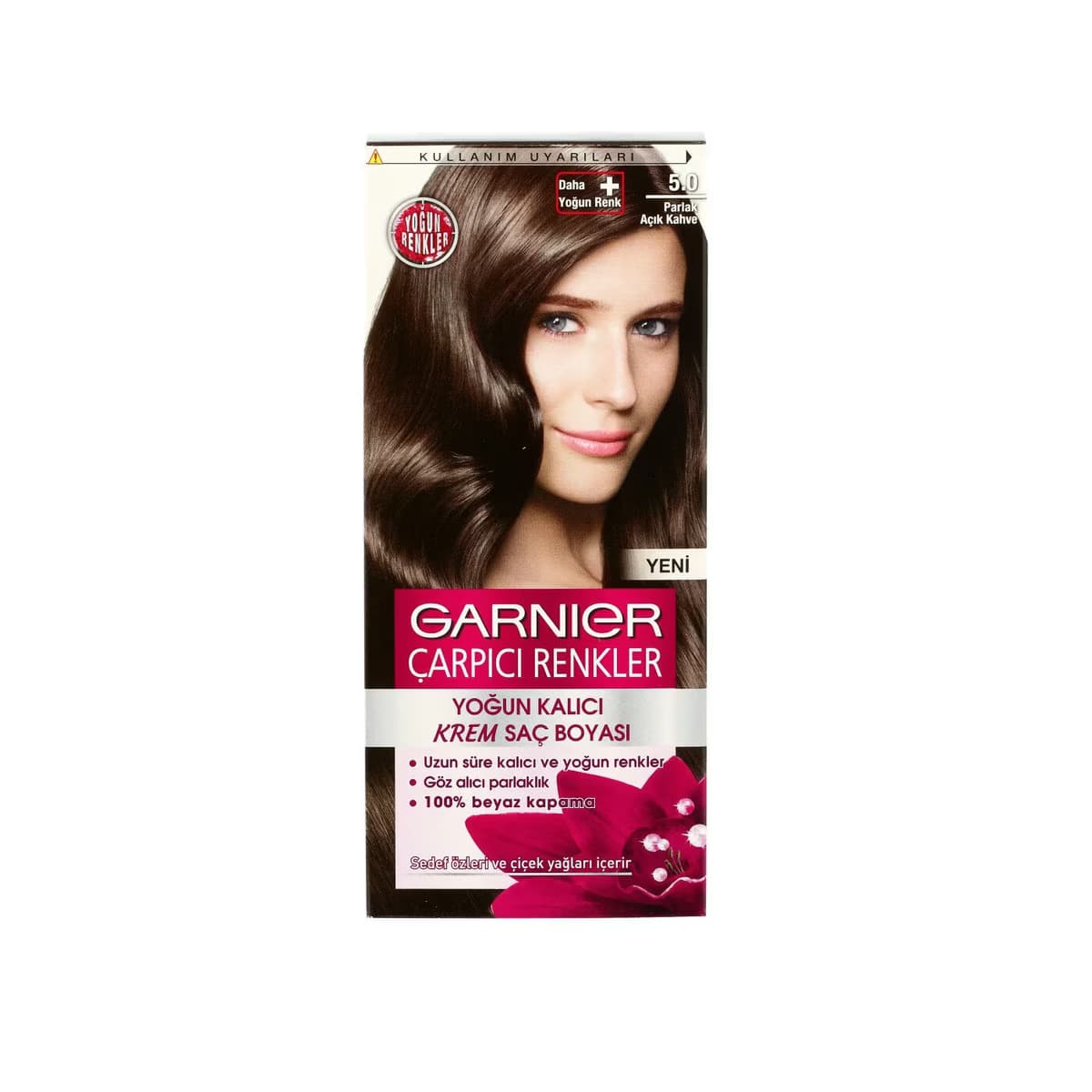 Garnier Saç Boyası Color Natural Çarpıcı Renkler Parlak Açık Kahve 5.0