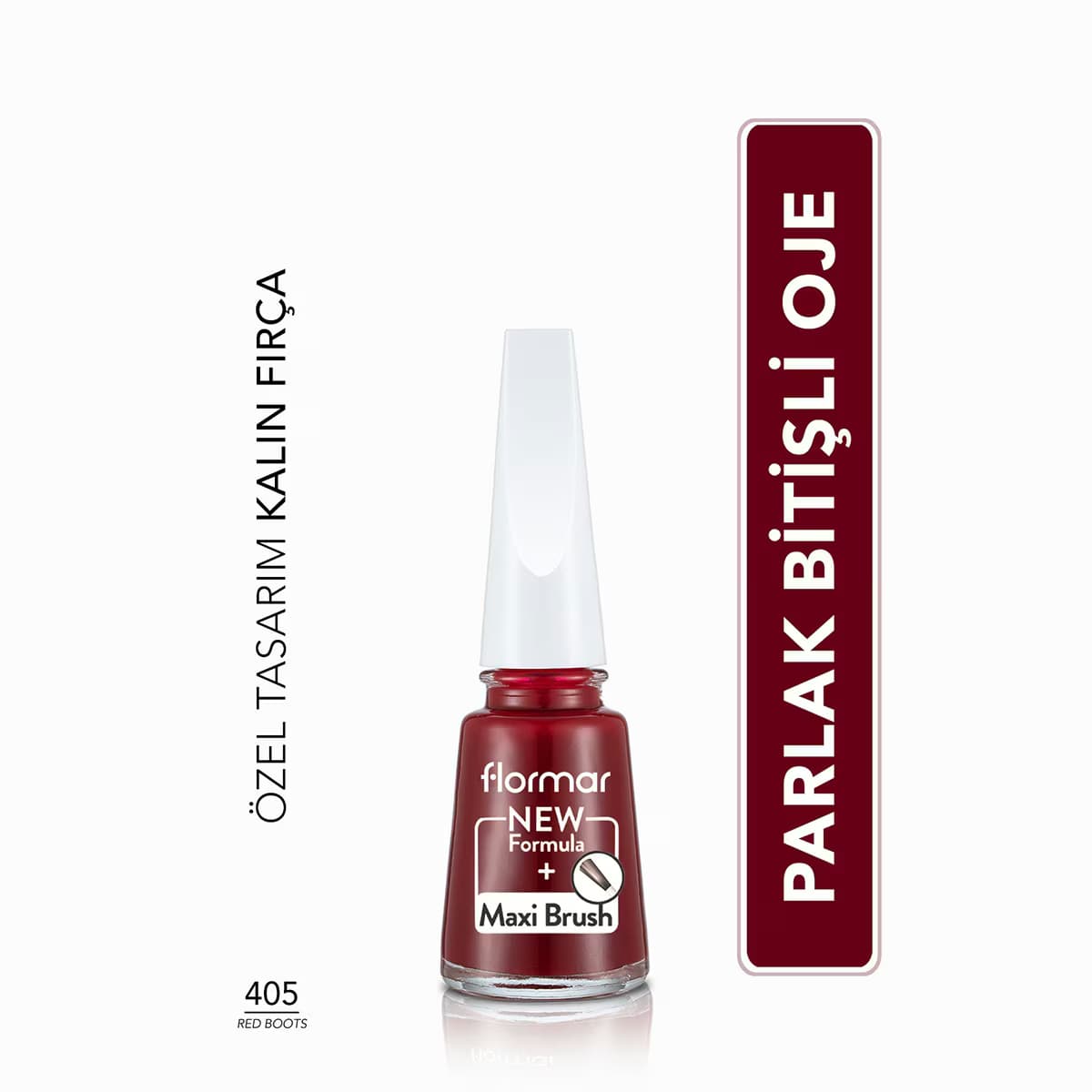 Flormar Nail Enamel Yoğun Pigmentli Parlak Oje No: 405 Red Boots