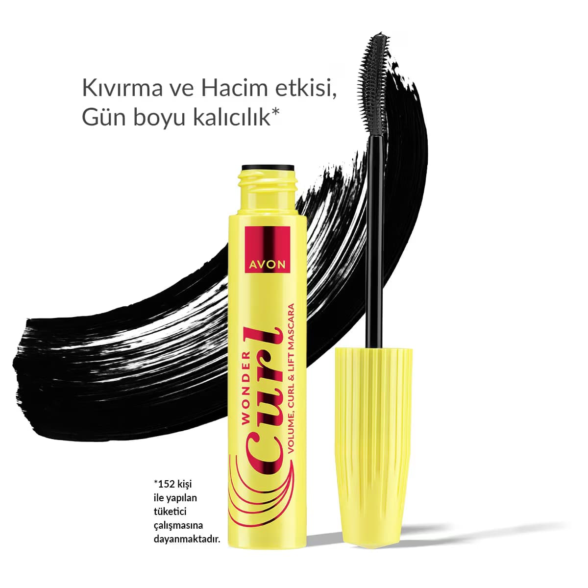 Avon Wonder Curl Volume Curl & Lift Maskara Blackest Black