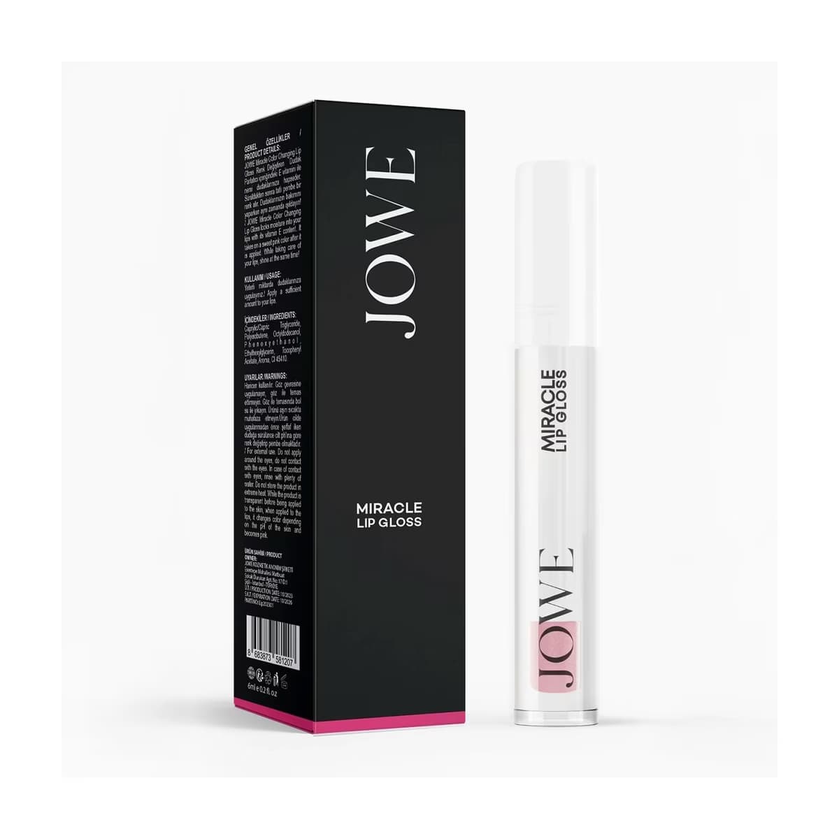 Jowe Miracle Lip Gloss Renk Değiştiren Dudak Parlatıcısı 6 ml - Gratis