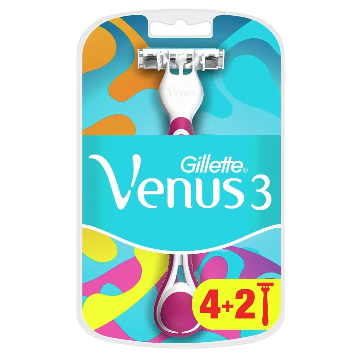 Gillette Venus 3 Renkli Kullan At 4+2 6'lı 1 Adet