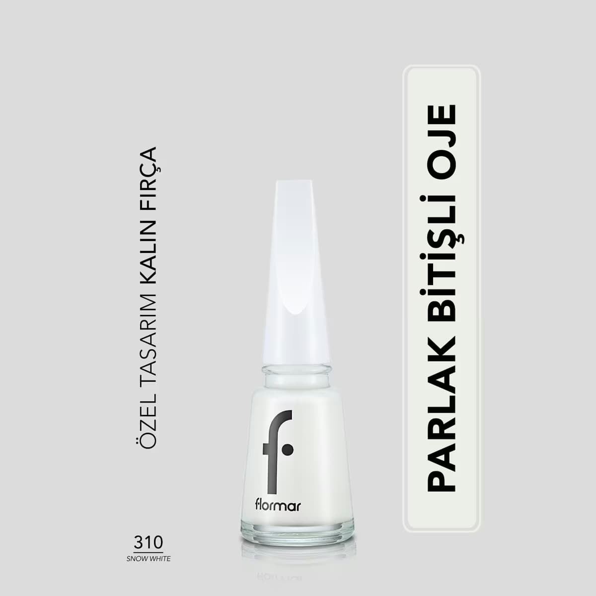 Flormar Nail Enamel Yoğun Pigmentli Parlak Oje No: 310 Snow White