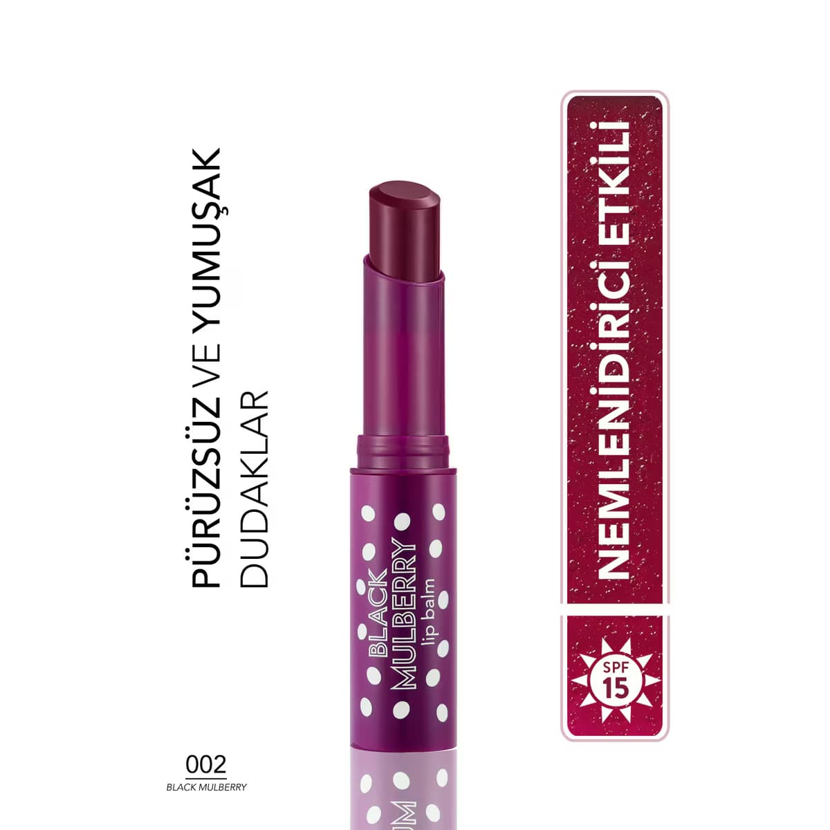 Flormar Lip Balm Meyve Kokulu ve Renklendirici Dudak Nemlendiricisi Karadut