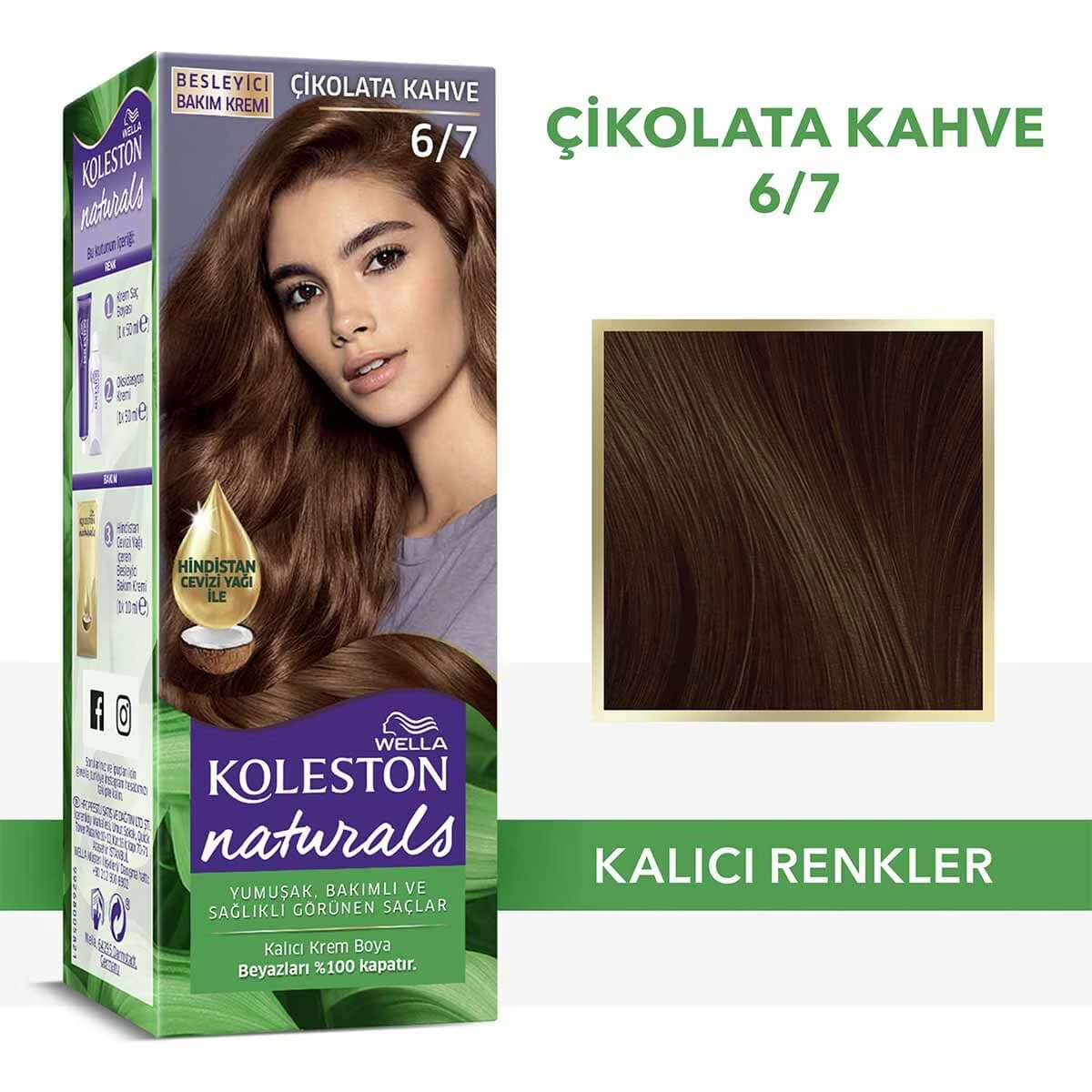 Wella Koleston Naturals Saç Boyası 6/7 Çikolata Kahve