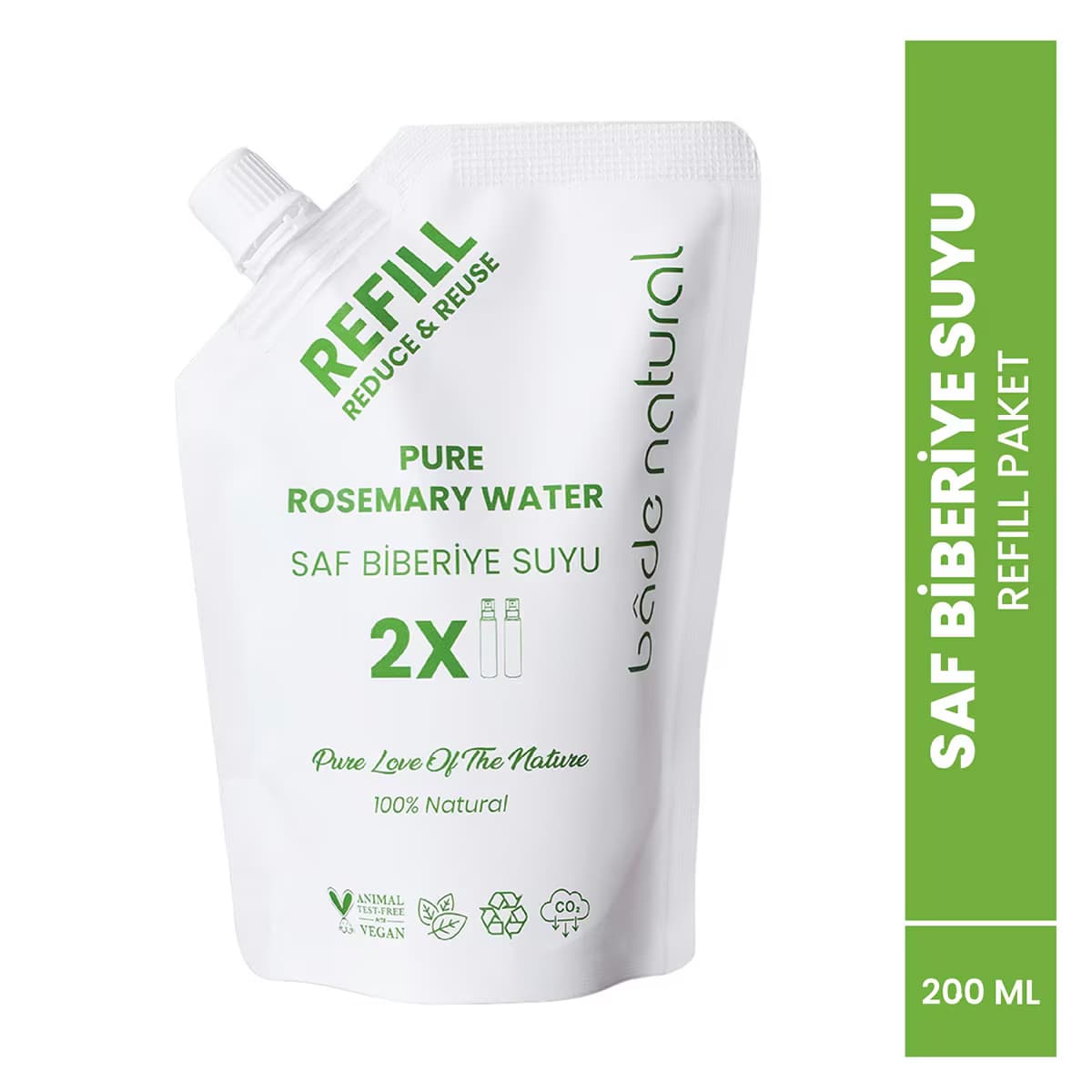 Bade Natural Saç Toniği Refill Biberiye Suyu 200 ml