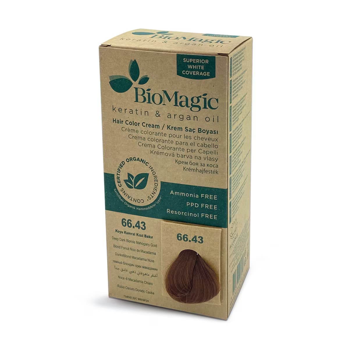 Biomagic Saç Boyası Koyu Kumral Kızıl Bakır No: 66.43