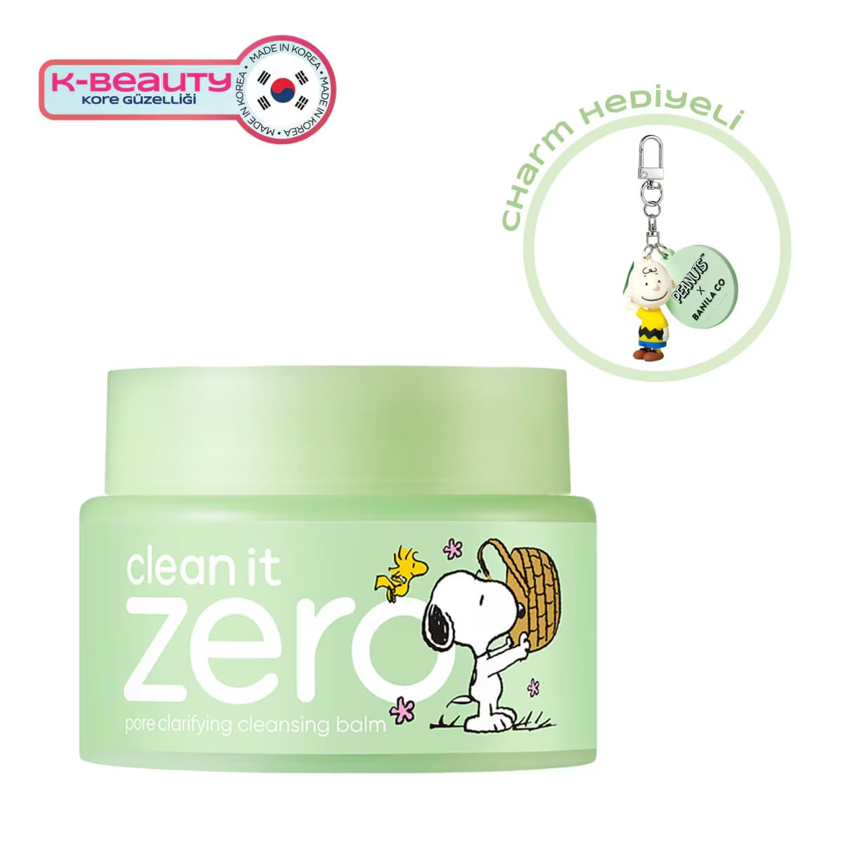 Banila Co Clean It Zero Yağ Bazlı Yüz Temizleyici Balm Gözenek Kontrol Snoopy 100 ml Charm Hediyeli