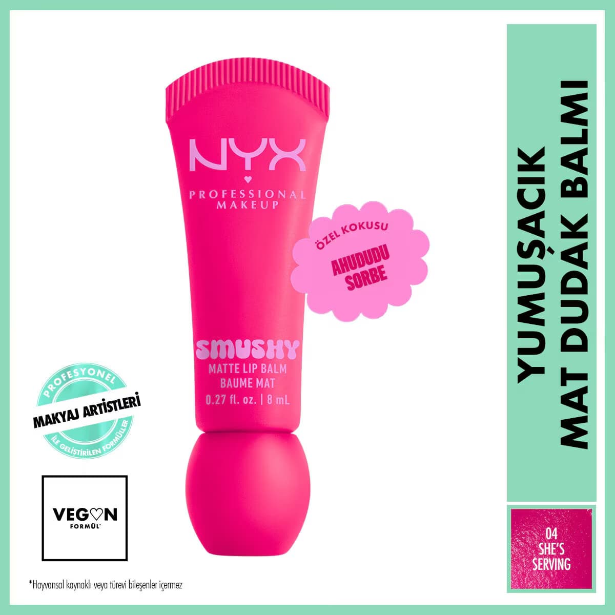Nyx Professional Makeup Soft Matte Smushy Dudak Balmı She's Serving 04