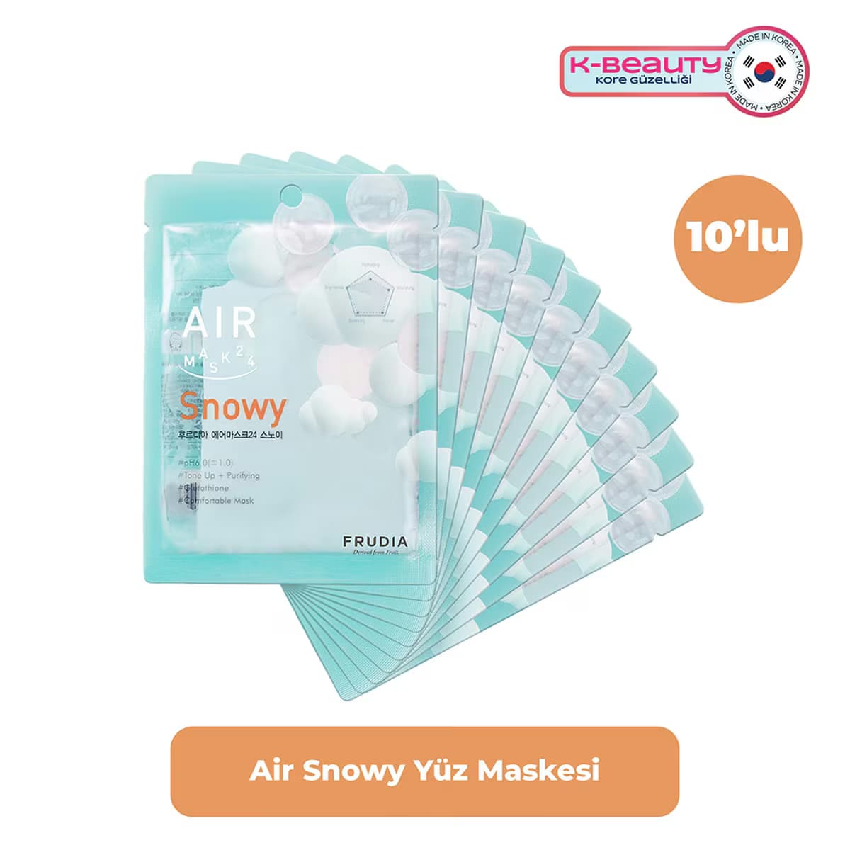 Frudia Air Snowy Maske 10'lu