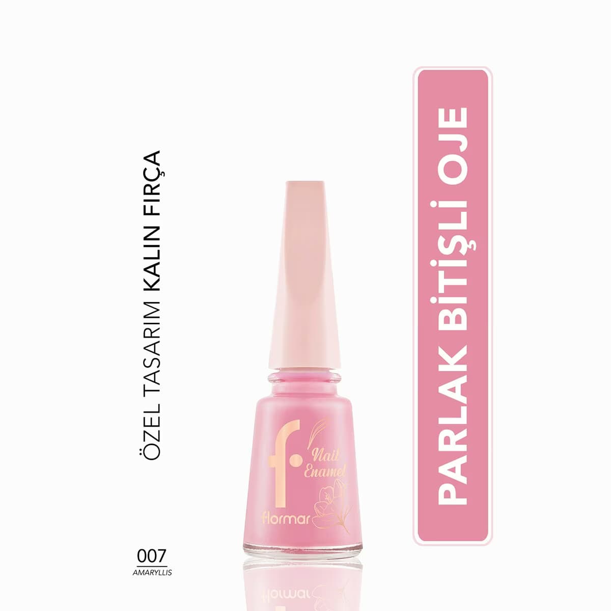Flormar Blossom Yüksek Pigmentli & Parlak Bitişli Kalın Fırçalı Oje No: 007 Amaryllis