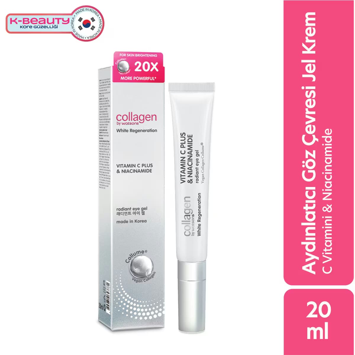 Collagen By Watsons White Regeneration Işıltılı Göz Jeli 20 ml