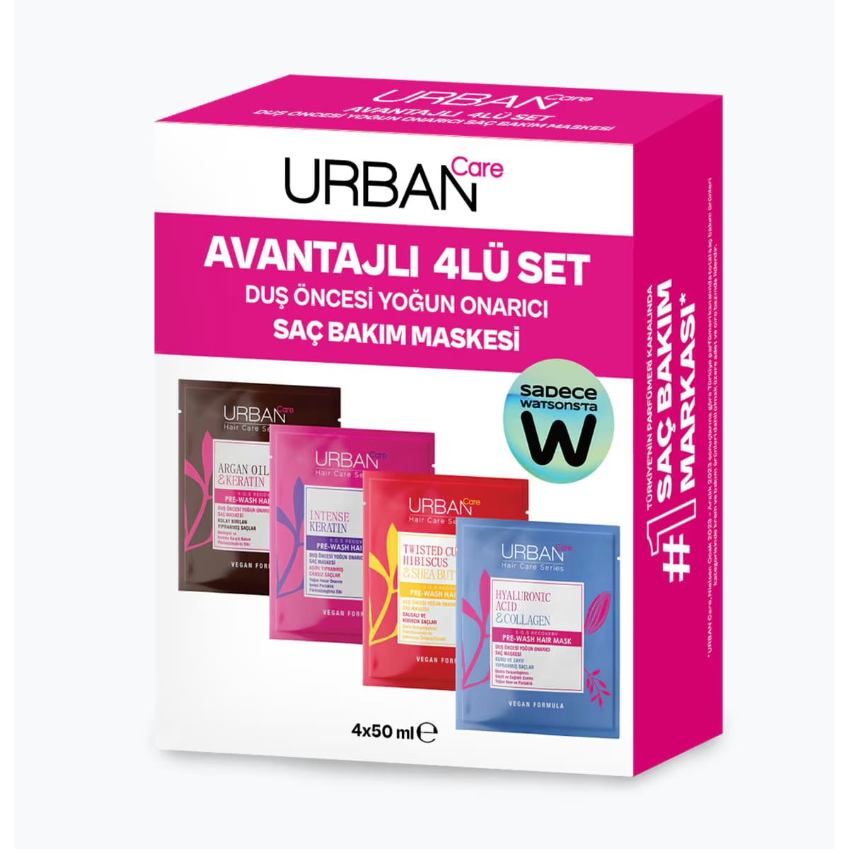 Urban Care Saç Bakım Maskesi 4'lü Set (4x50 ml)