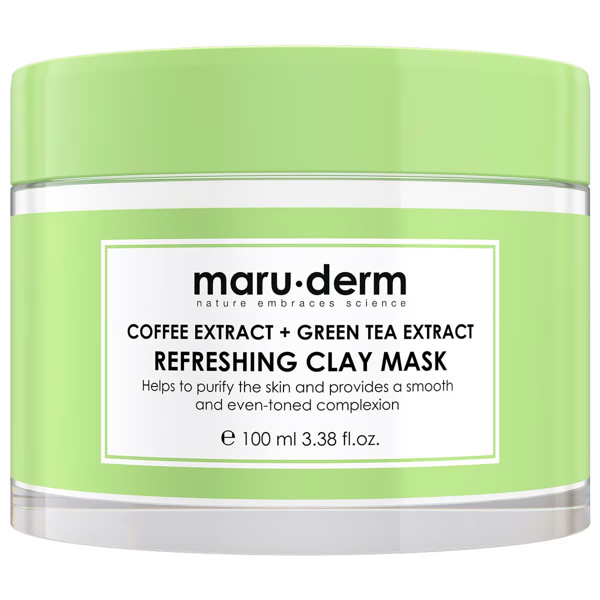 Maruderm Kahve Özü + Yeşil Çay Özü Tazeleyici Kil Maskesi 100 ml