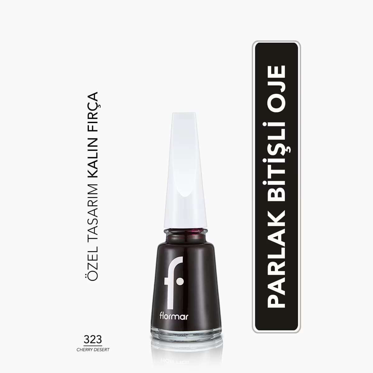 Flormar Nail Enamel Yoğun Pigmentli Parlak Oje No: 323 Cherry Desert