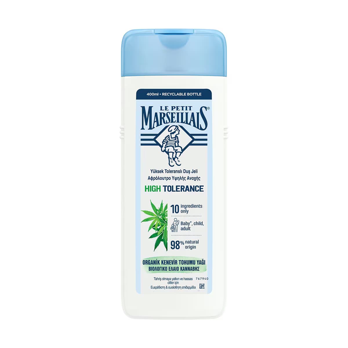 Le Petit Marseillais High Tolerance Organik Kenevir Tohumu Yağı Nemlendirici Duş Jeli 400 ml