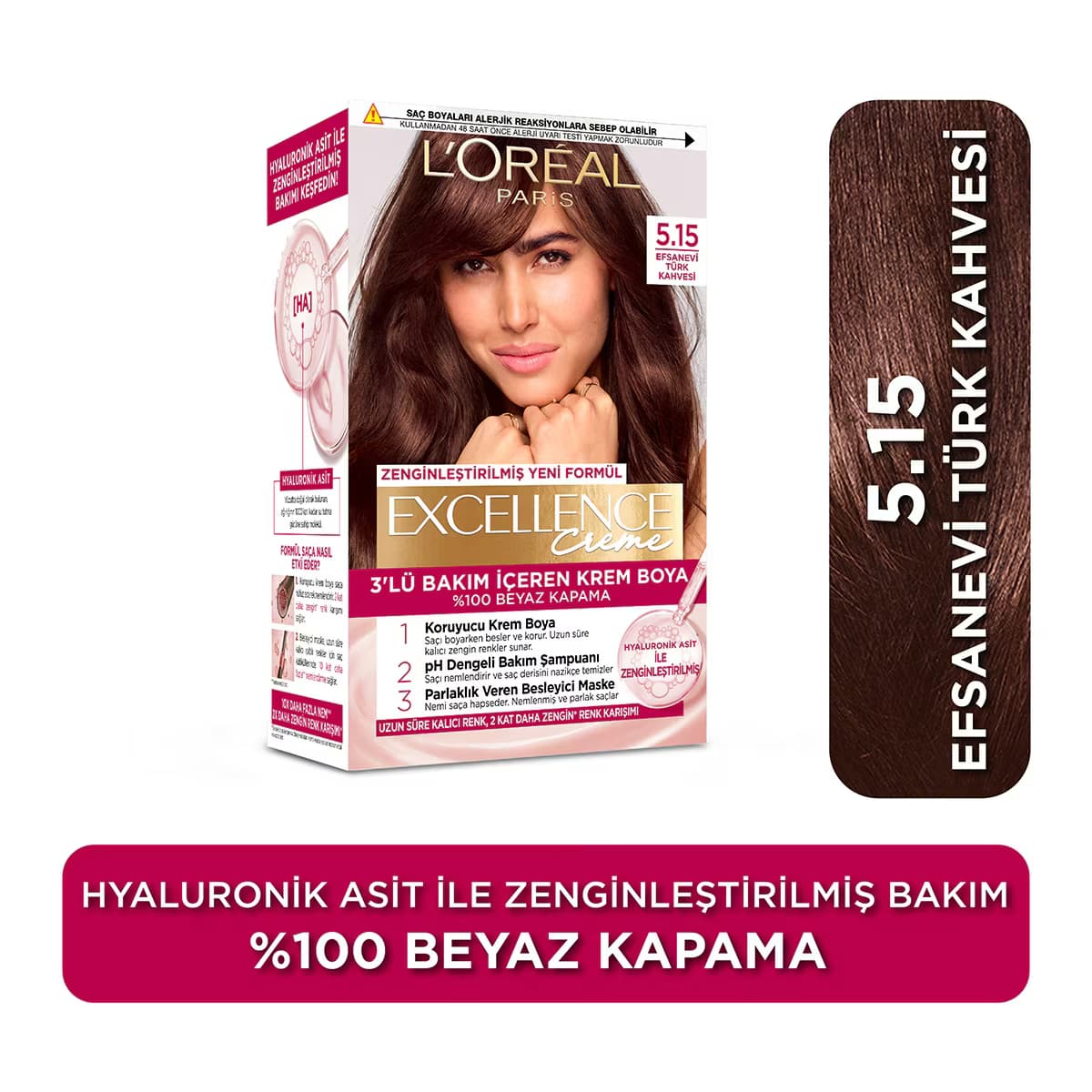 L'Oreal Paris Excellence Efsanevi Türk Kahvesi Saç Boyası 5.15
