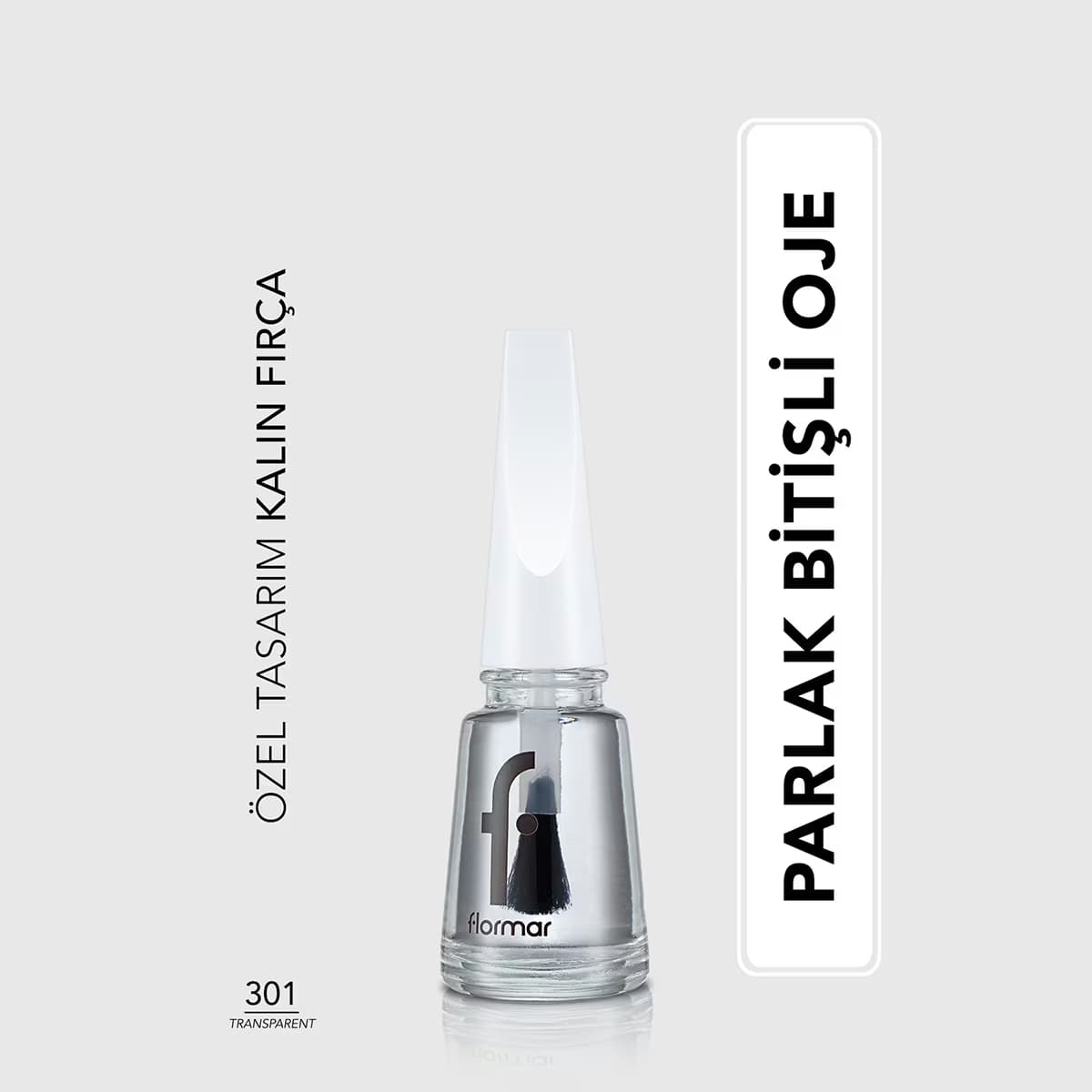 Flormar Nail Enamel Yoğun Pigmentli Parlak Oje No: 301 Transparent