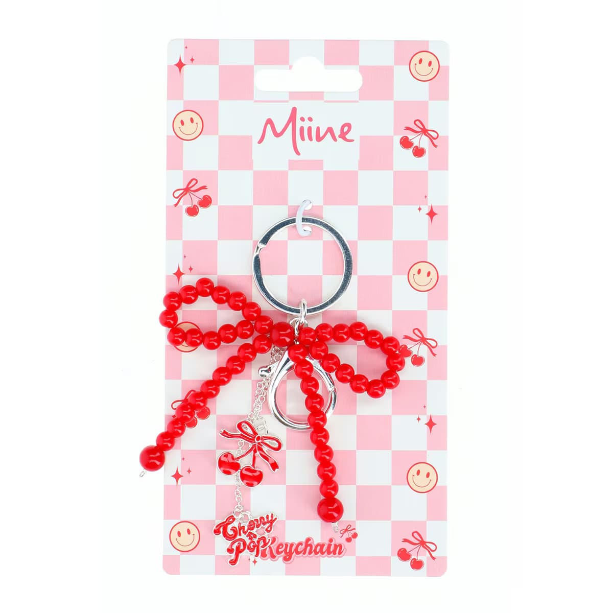 Miine Cherry Pop Fiyonklu Çanta Charmı