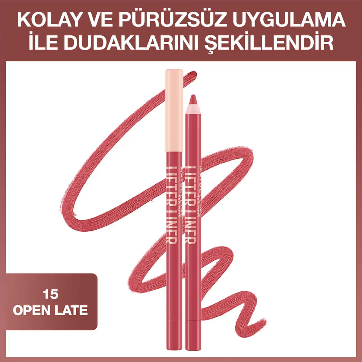 Maybelline New York Lifter Liner Dudak Kalemi 015 Open Late