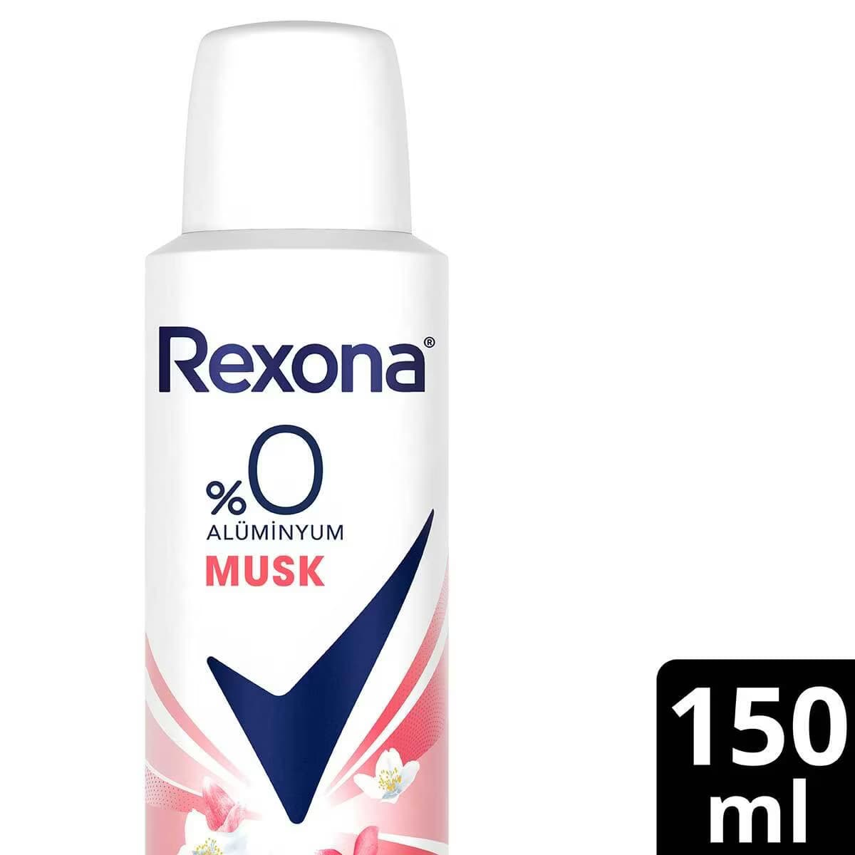 Rexona Kadın Sprey Deodorant Musk %0 Alüminyum 48 Saat Ter Kokusuna Karşı Koruma 150 ml