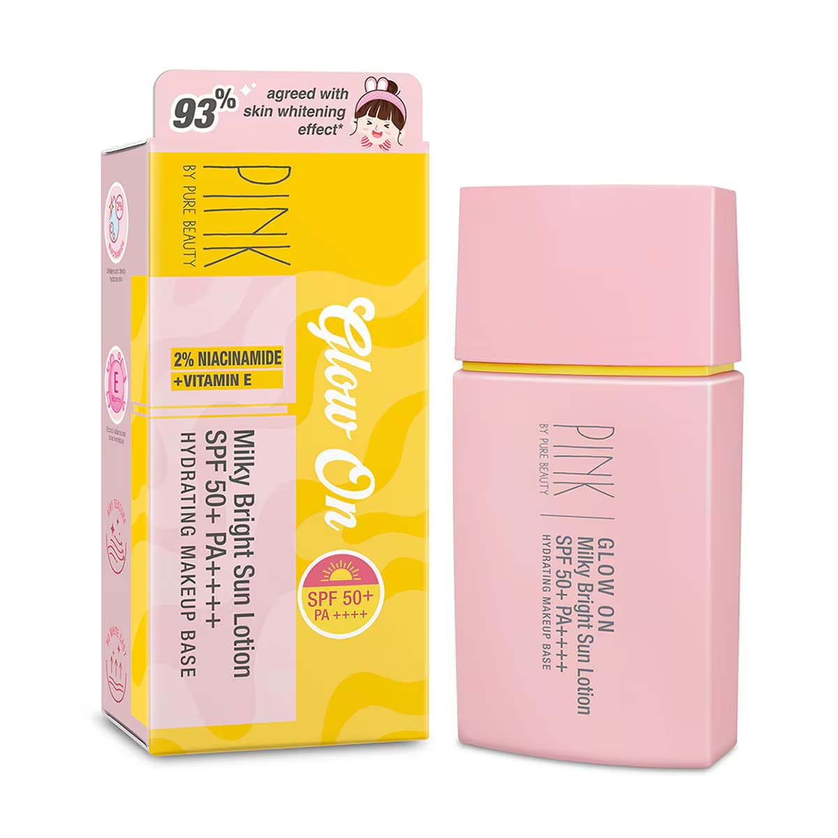 Pink By Pure Beauty Milky Aydınlatıcı Güneş Losyonu SPF50 25 ml